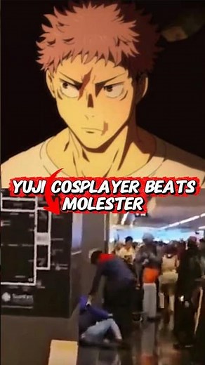 This Yuji Cosplayer Beats a Child Molester in public!|#shorts #fyp #jjk