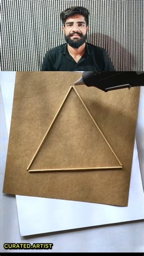 Art Zone Craft Ideas on Instagram: "How to make a triangle with sticks #shorts #drawingtutorial #art #artwork #artist #drawing #foryoupage #reels #drawingoftheday #ashishcreations2 #trandingreels"