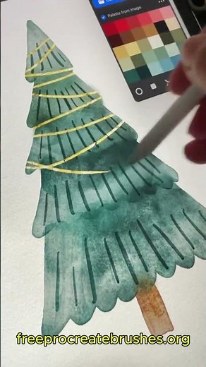 Realistic Watercolor & Glitter Art in Procreate #digitalartbrushes #procreatebrushes