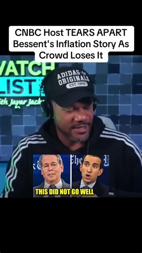 CNBC Host TEARS APART Bessent's Inflation Story As Crowd Loses It part1#news #politics #debate