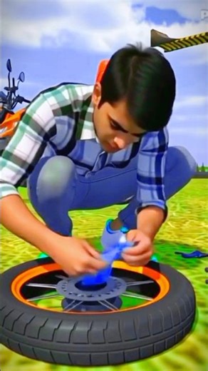 भूख से बेबस😔😭 कालू निकालने लगा पंचर Indian vehicles simulator 3D game #shorts #indiantractor3d