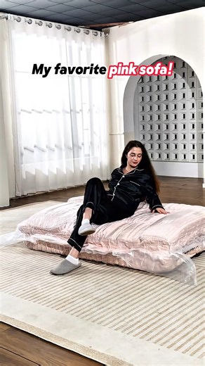 My favorite pink sofa!#sofa #couch #furniture #unboxing | Ovios Furniture