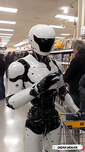 It's already happening! The robot is shopping at the store. Artificial intelligence is helping me create a robot that does shopping. #robot #shopping #AI #technology #future #automation #Tesla #ElonMusk #aigram #aiart #aivideogeneration #aivideo #aivideos #aigenerated #aigeneratedvideos #midjourney #artificialintelligence | Dream Weaver AI