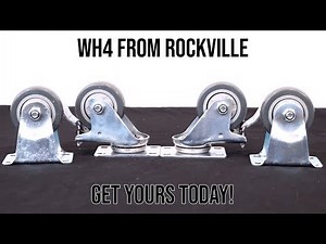 HOW TO INSTALL the Rockville WH4 3" Swivel Locking Caster Wheels Onto Your Subwoofer