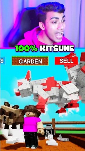 100% KITSUNE GROW A GARDEN 😱