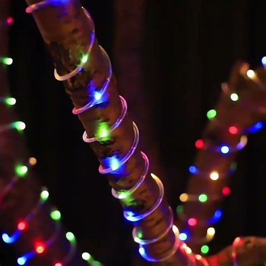 LED Solar Strip Rope Tube Fairy Light Solar Powered Garland String Light