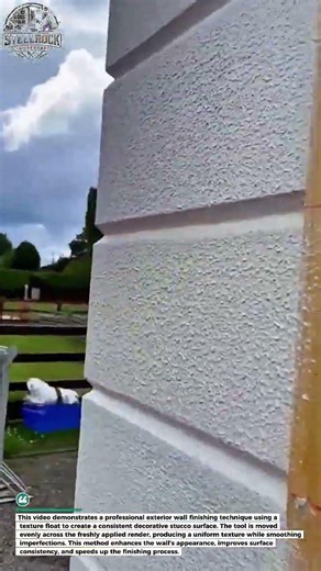 Textured Exterior Wall Finishing Technique | Fast & Professional Stucco Finish