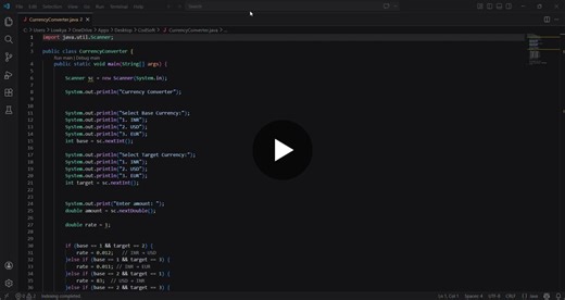 #codsoft #internship #javadevelopment #java #api #currencyconverter #coding | Lowkya Endluri