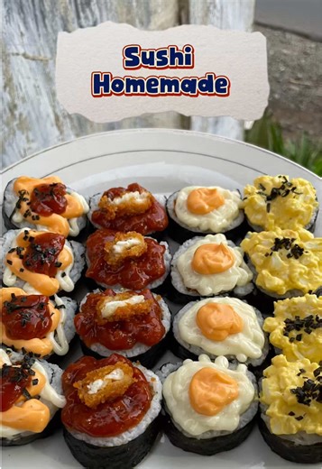 Tutorial gawe sushi kie lur 🤩 #sushi