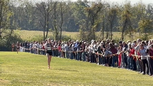 Ana Bondy of Carlisle glides home to win the Mid-Penn Conference girls cross country championship at Big Spring High School. Devon Jackson of State College finished second and Sophia Kim of Hershey finished third. | High School Sports on PennLive