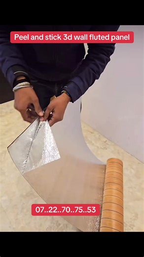 Self adhesive fluted panels Waterproof Thick sound proof Scratch resistant Durable Stylish Roll ksh 2,500 #vinyl #nairobi #nairobitiktokers🇰🇪 #kenya #kenyantiktok🇰🇪 #fyp #fypシ゚viral #pvc #spc #lvt #skirting #flutedpanel #mirrorpanel #mirror #3d #wall #panel #selfadhesive #sticker #mdf