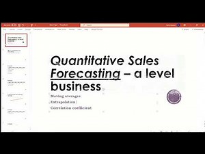 Quantitative sales forecasting PART 1 moving moving averages explained A level business