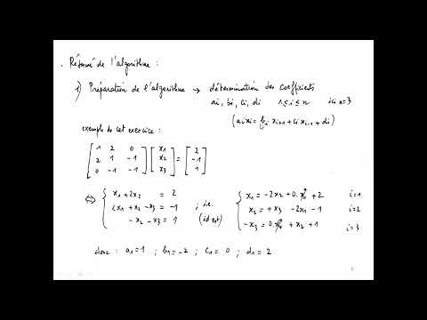 Méthodes Numériques - Méthode TDMA ou Algorithme de Thomas