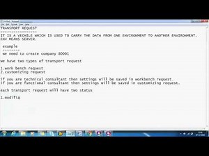 Transport Request Management In SAP