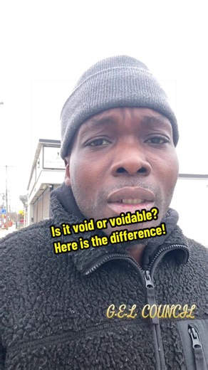 There is a big difference between void and voidable that people are missing. Hopefully this helps you clarify the difference. #gelcouncil #void #law