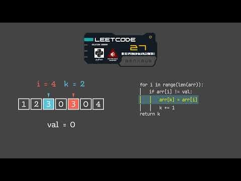 LeetCode #27 (Remove Element) - Algorithm Visualization in Python