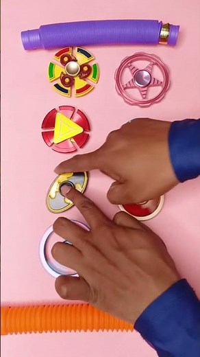 Pop It Pop Tube With Super Hero Fidget Spinner Toys #shorts Captain America, Batman, Superman