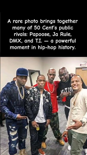 “50 Cent, Ja Rule, DMX & T.I. in One Iconic Shot 👀✨” #celebrity