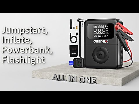 Forget Jumper Cables! (Portable Car Battery Booster & Air Compressor Review)