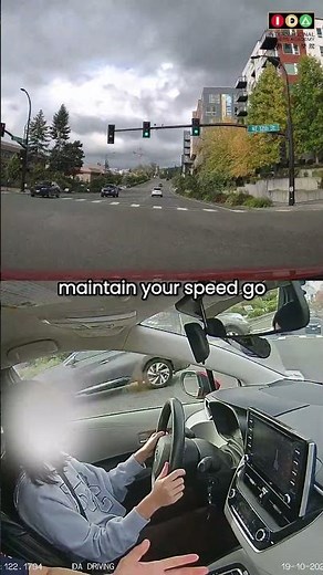Teen driver learns safe lane changes 🚗