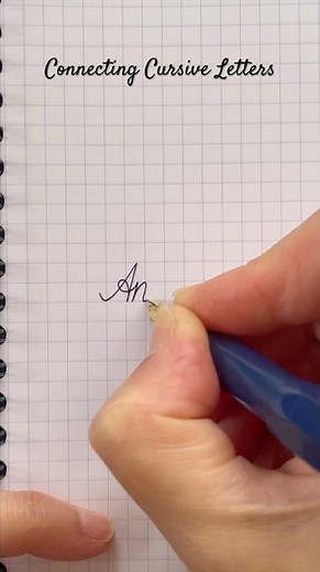 How to Connect Cursive A to n | Connecting cursive letters