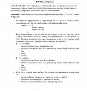 Individual AssignmentInstruction: Read the following question... | Filo