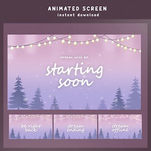 Twinkle Frost Animated Stream Screen Overlay, Winter Pastel Stream Overlay, Snowy Stream Overlay, Fairy Lights Overlay, Purple Pink Overlay - Etsy Canada