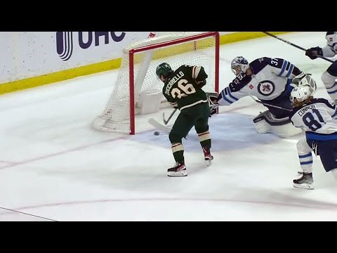 Hellebuyck makes INSANE save to secure Jets' playoff berth