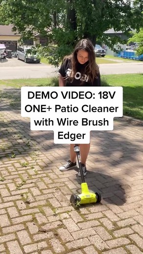PART 2: The DEMO of the @ryobicanada 18V ONE Patio Cleaner with Wire Brush Edger. #APPROVED #summertools #yardmaintenance #yardtools #ryobination #ryobitools #ryobinorth #edge #wirebrush #toolsthatrule #ryobi #diy #everwondered #theresatoolforthat #interlockingbrick #homemaintenancetip #tools #newtool