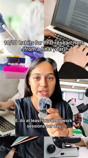 10/10 habits I wish I knew as an early PhD student 🥼👩🏻‍💻 #phd #student #science #research