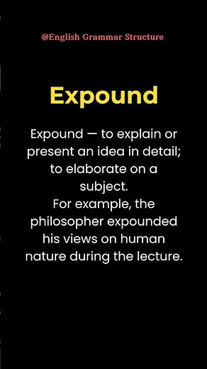 Expound – A Powerful English Word to Sound Smarter Instantly! #spokenenglish #englishVocabulary #voc