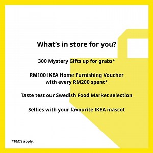Don’t miss the grand opening of our IKEA Semenyih Pop-up! Be one of the first shoppers to get special mystery gifts, home furnishing vouchers, and even more goodies. Stocks are limited too, so siapa cepat, dia dapat! T&C applies. 📍 Majestic LABS, Eco Majestic, Semenyih 📅 Grand Opening: 26 – 28 Sept 2025 #IKEAMalaysia #IKEAPopUpSemenyih | IKEA