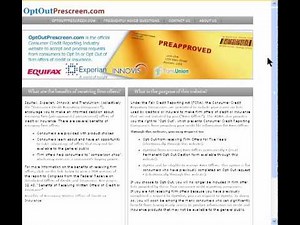 OptOutPrescreen.Com