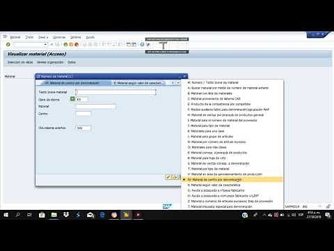 SEARCH FOR MATERIAL CODE IN SAP