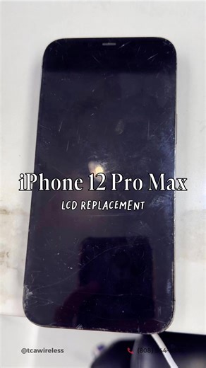 iPhone 12 Pro Max LCD Replacement 📱🔧 Cracked, blacked out, or unresponsive screen? We’ve got you covered. ✔ High-quality LCD replacement ✔ Restores touch, display, and brightness ✔ Fast turnaround — same-day service available ✔ Warranty included for peace of mind Don’t let a broken screen slow you down. Get your iPhone 12 Pro Max looking and working like new again. 📍 Visit us today or message us for pricing. #iPhone12ProMax #PhoneGlowUp #AlohaPhoneRepair #HawaiiTech #Oahu #TechRepair #LuckyWe