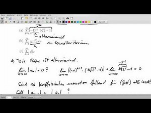 Analysis Konvergenz von Reihen
