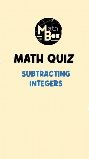 Try subtracting Integers Quiz.. Can you get a perfect score? #mathematics #MathQuiz #education #fyp #fypage #mathtriviaoftheday #fyppppppppppppppppppppppp #learnMath #Quiz