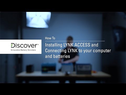 How to install LYNK ACCESS and connect LYNK to your computer and batteries.