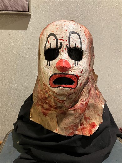 Popcorn Jack Butcher Smile Mask – Handmade Horror Clown Mask Bloody Killer Clown Halloween Mask Haunted House Prop Scary Latex Mask” - Etsy