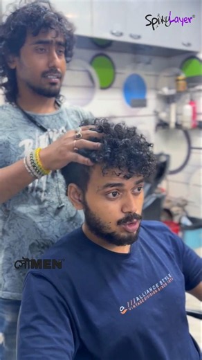 ✂️ hair cutting for boys with curly hair #Spikylayeer #curlyhairstyle #curly #curllyhaircut #ytshort
