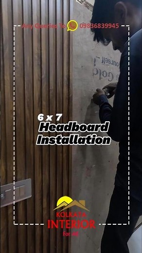 Headboard Installation | How To Install Bed Headboard | Vertical Headboard | #beddesign #Kolkata