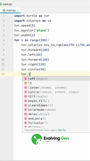 Create Amazing python turtle design tutorial 🤔 watch now #python #turtle #shorts