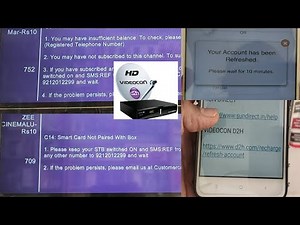 Videocon d2h | After recharge channels not able to view | refresh | smart card not paired with box