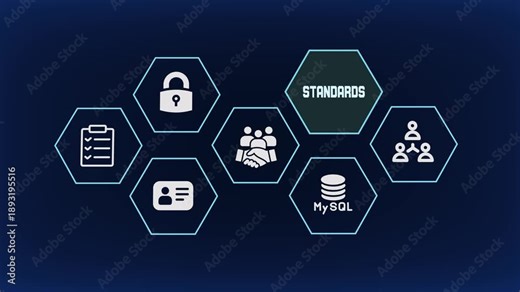 Professional Standards and Quality Compliance Concept. Regulatory Framework Icons for Business Excellence, Ethical Governance and Technical Accuracy.