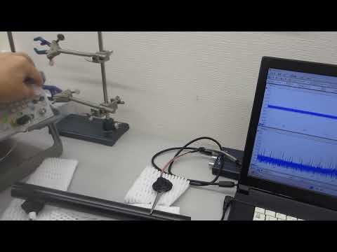 メガヘルツ超音波の表面弾性波制御実験（超音波システム研究所）