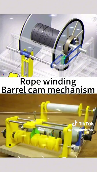 Rope winding#mechanicalprinciple #machine #engineering #industrial #mold #automation #machinery #machinevision #manufacture