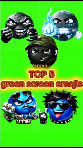 TOP 5 green screen emojis #edit #imoji #youtube shorts