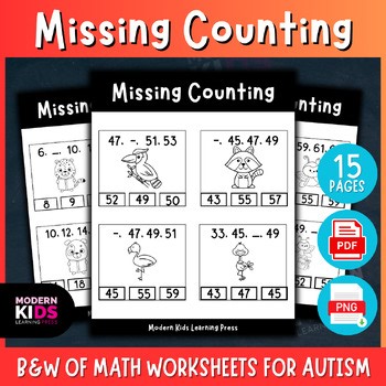 Counting & Missing Number Worksheet – Math Center for Special Education / Autism