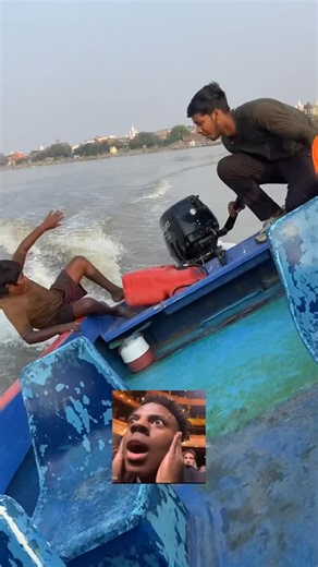 @parshu_prankster on Instagram: "Bach gaya 😂😂 Boat prank #speedboatprank #riverprank"