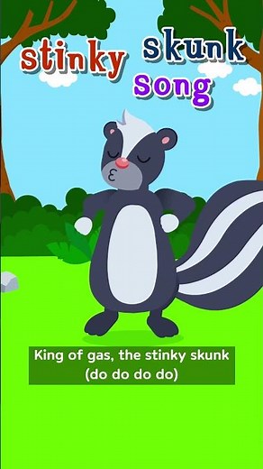 Stinky Skunk song 1 | Animal songs | Nursery Rhymes | REDMON